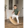MeowBaby Balance Board fur Kinder 80x30cm aus Holz mit Filz Балансборд детский 80х30см из дерева с войлоком