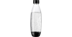 SodaStream SodaStream Kunststoffflasche Fuse, 1 L, 2er-Pack, Kanne transparent/schwarz, fur DUO-Sprudler transparent/schwarz Пластиковая бутылка SodaStream Fuse, 1 л, 2 шт. в упаковке, кувшин прозрачный/черный, для газировщика DUO