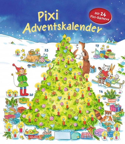 Carlsen Adventskalender 2026 Pixi Leporello, 24 Mini-Buecher, Carlsen Pixi Leporello Детский Адвент-календарь 2026 с 24 мини-книгами-гармошками, 576 страниц, для детей от 3 лет
