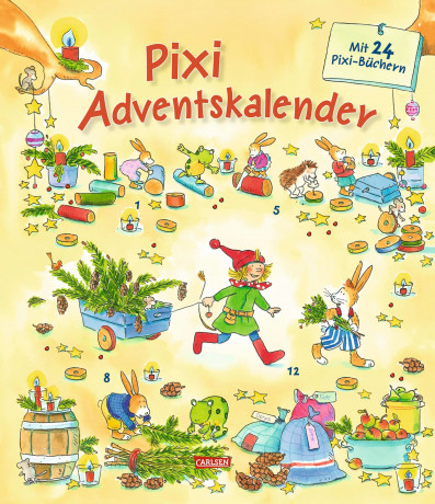 Carlsen Adventskalender 2026 Pixi Leporello, 24 Mini-Buecher, Carlsen Pixi Leporello Детский Адвент-календарь 2026 с 24 мини-книгами-гармошками, 576 страниц, для детей от 3 лет
