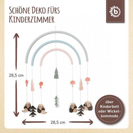 bieco Baby Mobile Holz Einschlafhilfe Baby Deko Zimmer Holzmobile fur Kinderbett O28cm Mobiles Детский мобильный деревянный спальный аппарат для детской комнаты в стиле деко деревянный мобильный телефон для детской кроватки O28cm мобильные телефоны