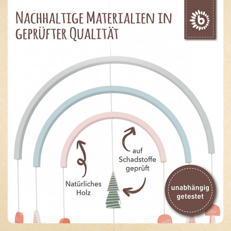 bieco Baby Mobile Holz Einschlafhilfe Baby Deko Zimmer Holzmobile fur Kinderbett O28cm Mobiles Детский мобильный деревянный спальный аппарат для детской комнаты в стиле деко деревянный мобильный телефон для детской кроватки O28cm мобильные телефоны