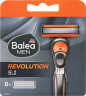 Balea MEN Rasierklingen, Revolution 5.1, 8 St, Сменные кассеты Revolution 5.1 с пятью лезвиями и точным триммером, 8 шт.