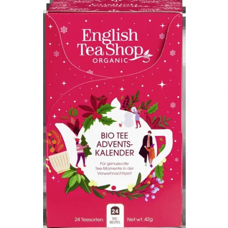 English Tea Shop Elfen-Dorf Bio Tee Adventskalender 2026, English Tea Shop «Деревня эльфов» Чайный адвент-календарь 2026 с 24 разными органическими чаями, 24 пакетика, 42 г