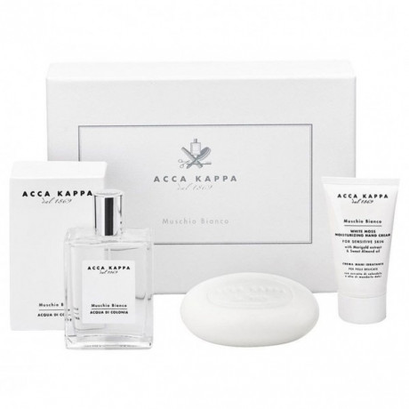 Acca Kappa White Moss Gift Set Eau de Cologne, Soap & Hand Cream  Подарочный набор White Moss: одеколон, мыло и крем для рук