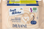 Sanft&amp;Sicher Toilettenpapier feucht Shea Love 3x50 Stück, 150 St Влажная туалетная бумага