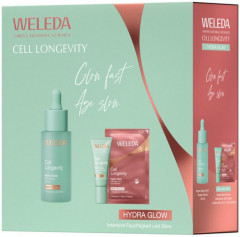 WELEDA Cell Longevity Hydra Glow Geschenkpackung, 30 ml + 20 ml + 1 Paar Augenpads, Подарочный набор Hydra Glow: сыворотка HA7 30 мл, гель-крем 20 мл и одна пара патчей для глаз