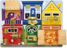 Melissa Doug Holzspielbrett mit Schlossern und Riegeln Деревянная игровая доска с замками и болтами