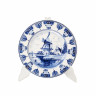 Delft Holland Декоративная тарелка "Мельница", дельфтский фарфор, 19см, Голландия, 1960-70гг.