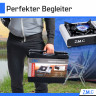 ZMC ZMC Gaskocher Edelstahl Campingkocher Gaskocher 1 Flammig, (Warmeleistung: 2,2KW Tragbarer Kochfeld), Outdoor Camping Gas Kocher Herd Kartuschenkocher + Transportkoffer Газовая плита ZMC Кемпинговая плита из нержавеющей стали Газовая плита с 1 пламен