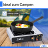 ZMC ZMC Gaskocher Edelstahl Campingkocher Gaskocher 1 Flammig, (Warmeleistung: 2,2KW Tragbarer Kochfeld), Outdoor Camping Gas Kocher Herd Kartuschenkocher + Transportkoffer Газовая плита ZMC Кемпинговая плита из нержавеющей стали Газовая плита с 1 пламен