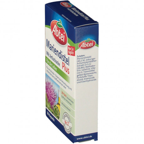 Abtei (Абтай) Mariendistel Plus mit Artischocke 3stk Капсулы Расторопши с экстрактом Артишока 30 шт х 3 упаковки