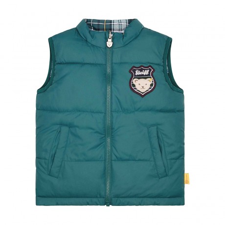 Steiff Wendeweste Jahr des Teddybaren wattiert mit Stehkragen Outdoorwesten Двусторонний жилет год плюшевого мишки