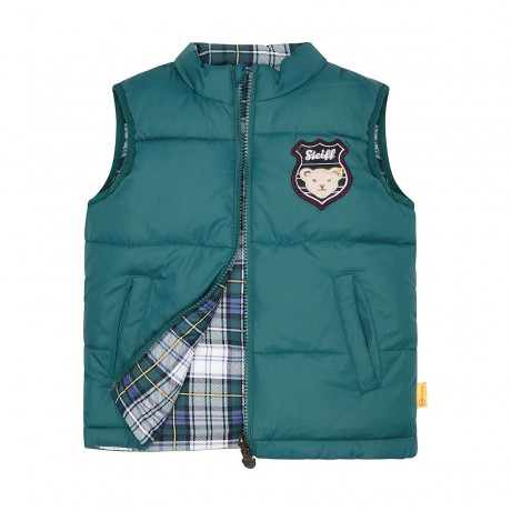 Steiff Wendeweste Jahr des Teddybaren wattiert mit Stehkragen Outdoorwesten Двусторонний жилет год плюшевого мишки