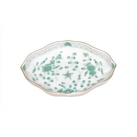 Meissen Meissen 'Neuer Ausschnitt - Indische Malerei grun Goldpunkte mit Goldrand' Schalchen 12 cm Meissen "New Section - индийская роспись в зеленых золотых точках с золотым ободком" миска 12 см