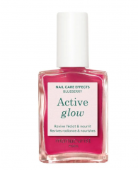 Manucurist Active Glow Cranberry + Blueberry, Набор 2 шт укрепляющий лак для ногтей с эффектом геля и натурального сияния, клюквенно-красный и холодный розово-лиловый, укрепление ногтей, 2 х 15 мл