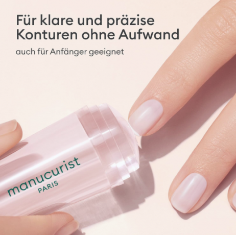 Manucurist Mani Stamper, Штамп для френча прозрачный силиконовый, идеальная линия, инструмент для дизайна ногтей, 1 шт