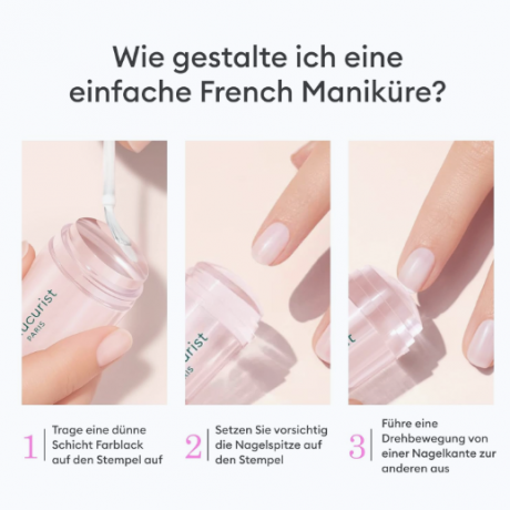 Manucurist Mani Stamper, Штамп для френча прозрачный силиконовый, идеальная линия, инструмент для дизайна ногтей, 1 шт