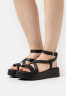 Tommy Hilfiger NEW FLATFORM STRAP Platform sandals black NEW FLATFORM STRAP Босоножки на платформе черный