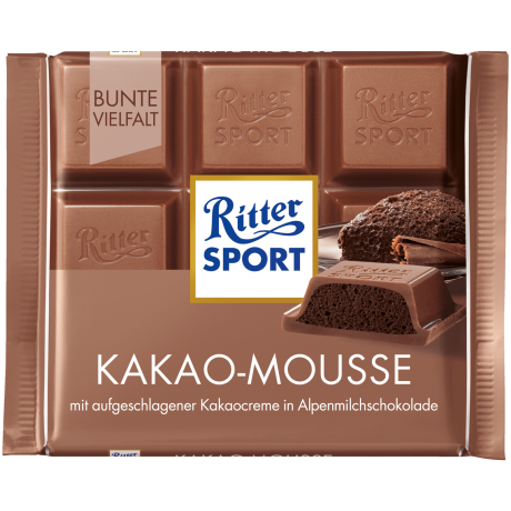 Ritter Sport Какао-Mousse Молочный шоколад с начинкой 5 шт х 100г