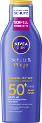 NIVEA SUN Schutz & Pflege Sonnenmilch LSF 50+, 200 ml, Нивеа Солнцезащитное молочко, SPF 50+, водостойкое, увлажнение, 200 мл