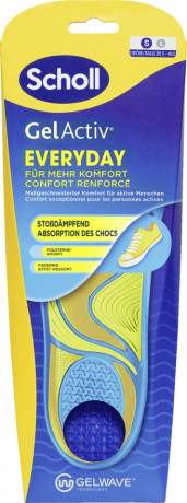 SCHOLL GelActiv Einlegesohlen EVERYDAY Gr. S 35-40,5, 1 St, Шолль Гелевые стельки для повседневной обуви, размер 35-40,5, 1 пара
