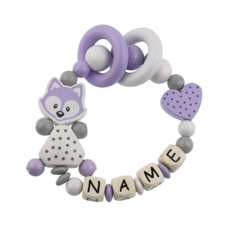 elefantasie Greifling Kleiner Fuchs personalisiert mit Namen Маленькая лисичка с цепляющей игрушкой