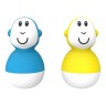Matchstick Monkey BadezeitWackelfiguren blaugelb Время ванны кивает синим и желтым