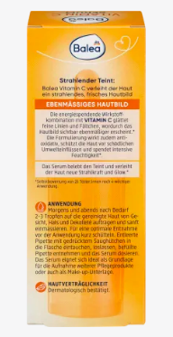 Balea Serum Vitamin C,Балеа Сыворотка для Лица с Витамином С, 30 мл