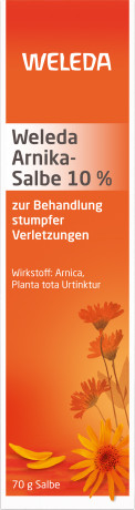 Weleda Arnika-Salbe 10%, 70 g, Мазь с арникой 10% для наружного применения при ушибах и растяжениях, 70 г