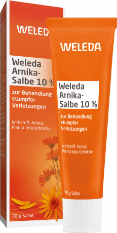 Weleda Arnika-Salbe 10%, 70 g, Мазь с арникой 10% для наружного применения при ушибах и растяжениях, 70 г