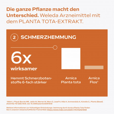 Weleda Arnika-Salbe 10%, 70 g, Мазь с арникой 10% для наружного применения при ушибах и растяжениях, 70 г