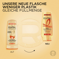 L'Oreal Paris Elvital Anti-Haarbruch Pflegende Aufbau Spuelung, 250 ml, Восстанавливающий кондиционер против ломкости волос, для мягкости и блеска до кончиков, 250 мл