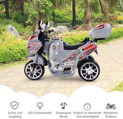 COSTWAY Kindermotorrad mit 3 PP Radern  bunten Scheinwerfern Детский мотоцикл с 3 полипропиленовыми колесами и яркими фарами.