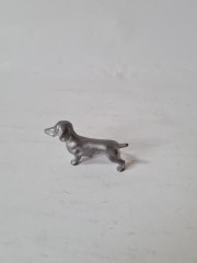 Коллекционная металлическая фигурка собаки "Такса", 3см x 5см, Германия