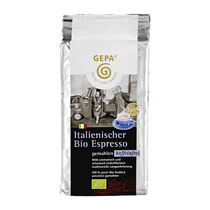 Gepa Bio Итальянский органический Эспрессо молотый и без кофеина 250г