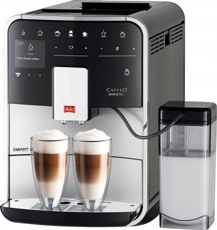 Melitta Melitta Kaffeevollautomat Barista T Smart F 83/0-101, silber, 4 Benutzerprofile18 Kaffeerezepte, nach italienischem Originalrezept Полностью автоматическая кофемашина Melitta Barista T Smart F 83/0-101, серебро, 4 профиля пользователя, 18 рецепто