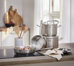 Fissler Fissler Original Profi Collection Kochtopfset  3-tlg. + Gratis Stielpfanne 24 cm silber Набор кастрюль Fissler Original Profi Collection из 3 предметов. + Бесплатная кастрюля 24 см.