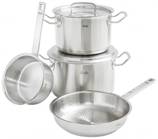 Fissler Fissler Original Profi Collection Kochtopfset 3-tlg. + Gratis Stielpfanne 24 cm silber Набор кастрюль Fissler Original Profi Collection из 3 предметов. + Бесплатная кастрюля 24 см.
