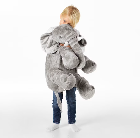 Ikea JFTTESTOR Stoffspielzeug Elefant/grau, Мягкая игрушка из Икеа Серый Слон, 60см, оригинал, Германия