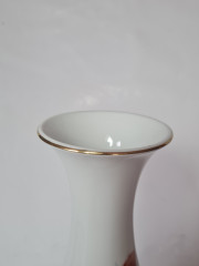 Royal Porzellan Bavaria KPM Белая фарфоровая ваза &quot;Осенние листья&quot;, 29 x 9 см , Германия, 1960-70гг.