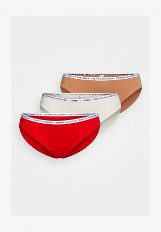 Tommy Hilfiger BIKINI CURVE 3 PACK Briefs white/copper canyon/empire BIKINI CURVE 3 НАБОР Трусы белый/медный каньон/империя