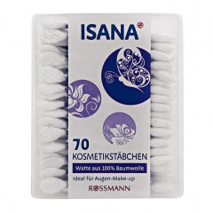 ISANA Kosmetikstabchen Ватные палочки для губной помады 70 шт.