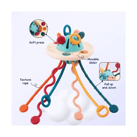 Vicabo Sensorik Spielzeug Baby Sensorisches Montessori Spielzeug Silikon Fidget Pop Silikon-UFO Lernspiele fur Kinder Сенсорные игрушки Детские сенсорные игрушки Монтессори Силиконовые игрушки Fidget Pop Силиконовые НЛО Развивающие игры для детей