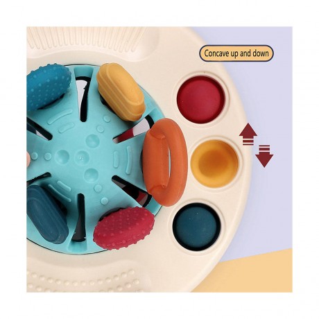 Vicabo Sensorik Spielzeug Baby Sensorisches Montessori Spielzeug Silikon Fidget Pop Silikon-UFO Lernspiele fur Kinder Сенсорные игрушки Детские сенсорные игрушки Монтессори Силиконовые игрушки Fidget Pop Силиконовые НЛО Развивающие игры для детей