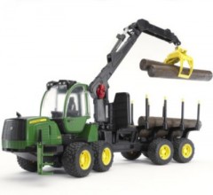 Bruder BRUDER 02133 John Deere 1210E Ruckezug m. 4 Baumstammen Самосвал BRUDER 02133 John Deere 1210E с 4 бревнами