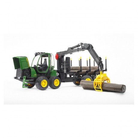 Bruder BRUDER 02133 John Deere 1210E Ruckezug m. 4 Baumstammen Самосвал BRUDER 02133 John Deere 1210E с 4 бревнами