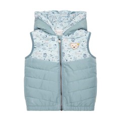 Steiff Weste Birds Twittering gesteppt mit Kapuze Outdoorwesten Vest Birds Twittering стеганые уличные жилеты с капюшоном