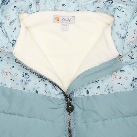 Steiff Weste Birds Twittering gesteppt mit Kapuze Outdoorwesten Vest Birds Twittering стеганые уличные жилеты с капюшоном