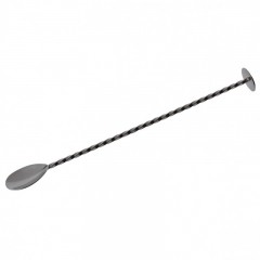 Sambonet Paderno Sambonet Paderno Bar Utensils - Edelstahl / PVD Schwarz Cocktailloffel 27,5 cm Барная посуда Sambonet Paderno - нержавеющая сталь/черная PVD-ложка для коктейлей 27,5 см